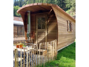 Glamping für 3 in der Adelbodner Naturholzhütte