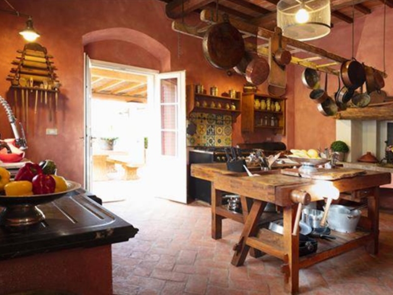 Group accommodation Podere Fonteinfrancia Kitchen