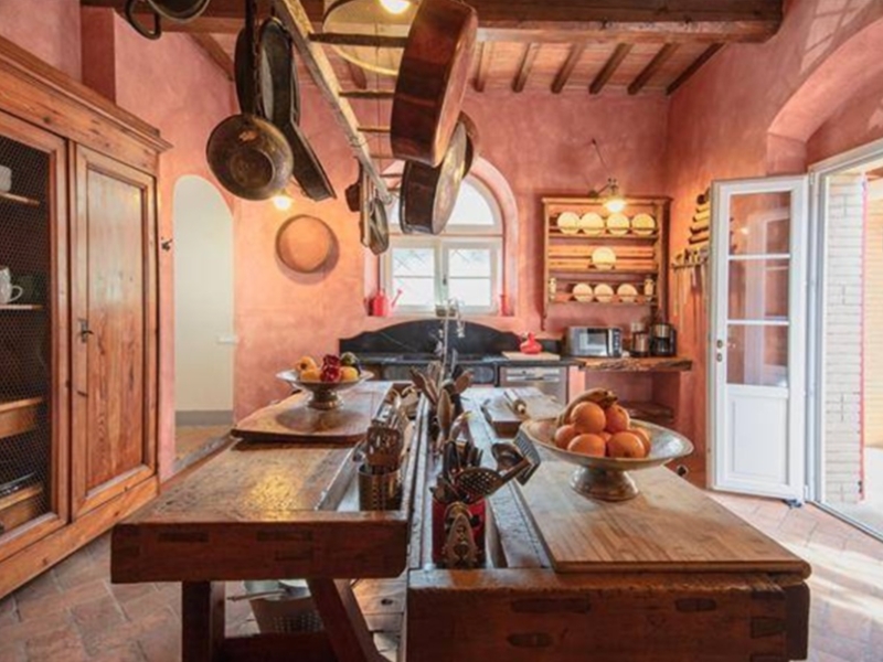Group accommodation Podere Fonteinfrancia Kitchen