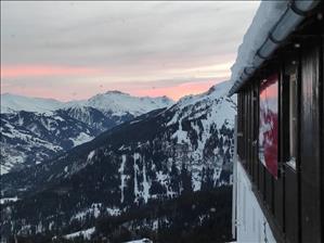 Cabane de montagne Hühnerköpfe Situation hiver