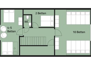 Floor plan upper floor holiday home Itelfingen