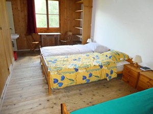 Ferienhaus Madulain Schlafzimmer