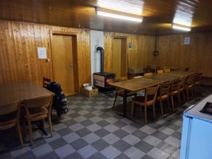 Group accommodation Schächenhütte Dining room