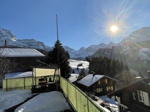 Ferienwohnung Chalet Im sunnigen Usblick Aussicht Winter