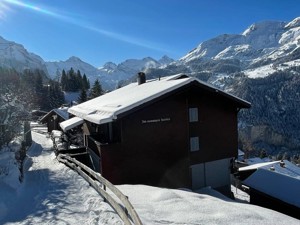 Ferienwohnung Chalet Im sunnigen Usblick Hausansicht Winter