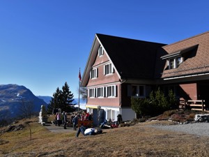 Clubhaus Eseltritt Terrasse Herbst