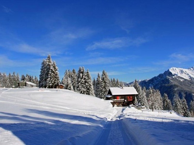 Berghütte Battagliahütte Lage Winter