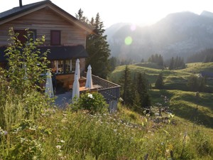 Restaurant de montagne Adlerhorst Oberiberg Terrasse