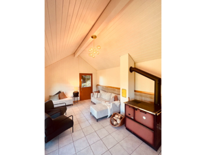 the garden house with play corner and wood-burning stove and outdoor playground