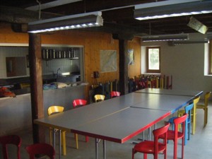 Boyscout camp Le Moulin Cudrefin Dining and lounge room