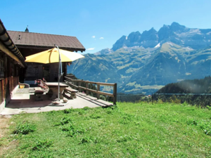 Ferienhaus Naulaz Terrasse