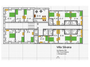 Group accommodation Villa Silvana Floor plan