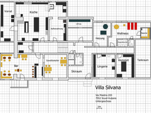 Group accommodation Villa Silvana Floor plan