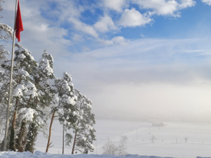 Ferienzentrum Naturparkhotel Stiftung Begegnungszentrum Rüdlingen Aussicht Winter