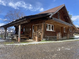 Alp-refuge Weitblick House view summer