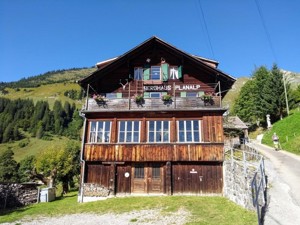 Alp-refuge Planalp House view summer