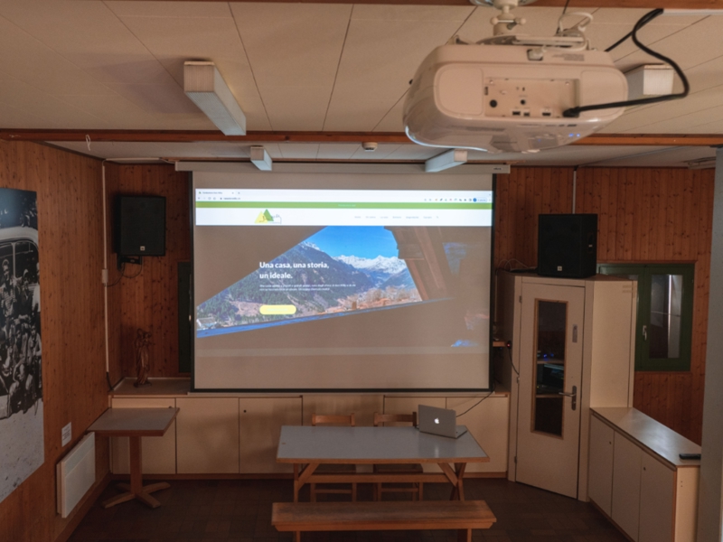 A projector is available