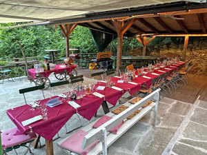 Maison de groupes Schloss Neuhaus Terrasse