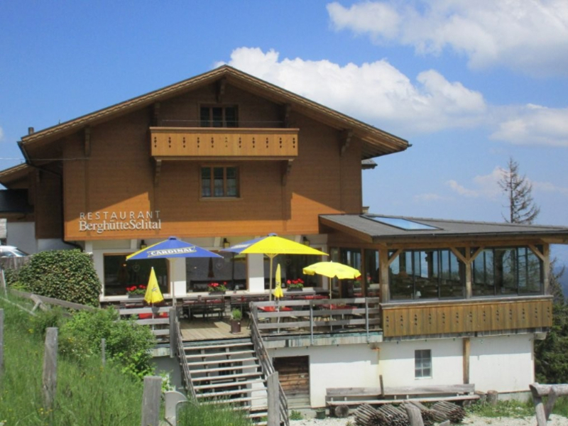 Mountain hut Selital House view