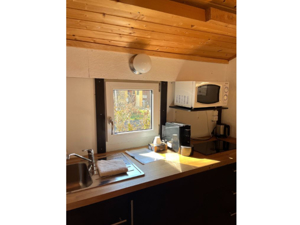 Camping Le Chandelier Chalets & Wohnmobile Küche