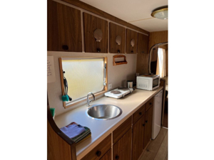 Camping Le Chandelier Chalets & Wohnmobile Küche