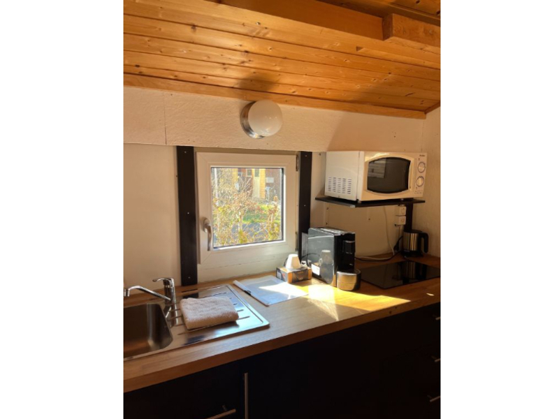 Camping Le Chandelier Chalets & Wohnmobile Küche