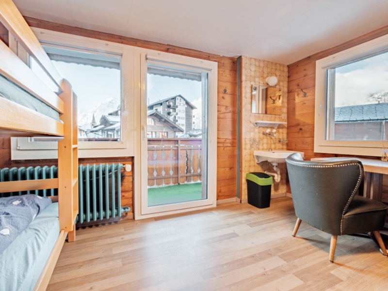 Gruppenhaus Allalin Schlafzimmer