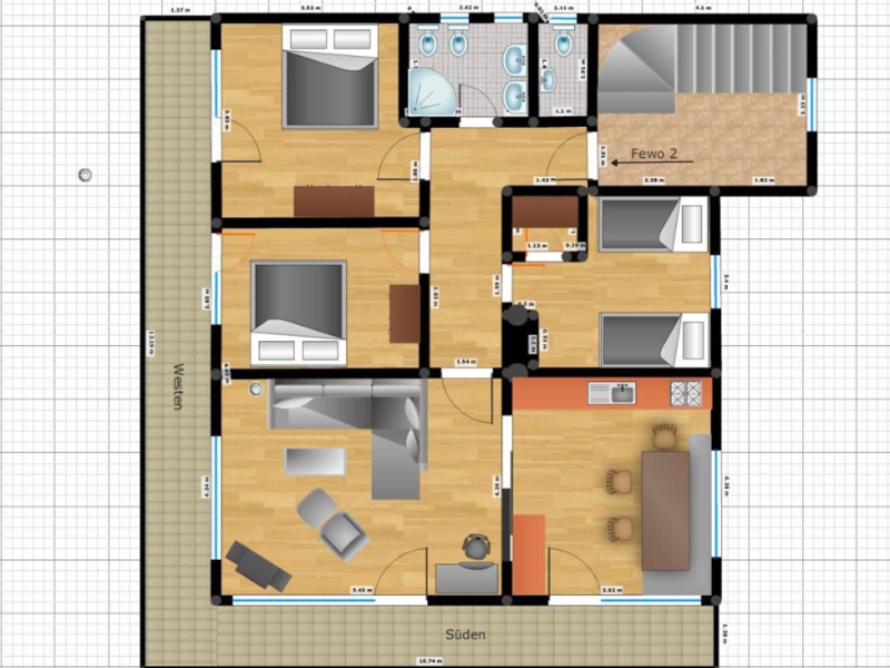 Appartements de vacances Oberstdorf Plan d'étage
