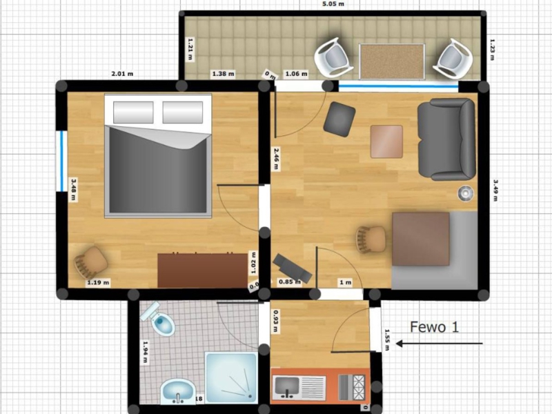 Appartements de vacances Oberstdorf Plan d'étage