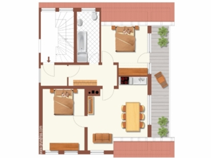 Ferienhaus Weitblick am Kirchberg Grundriss