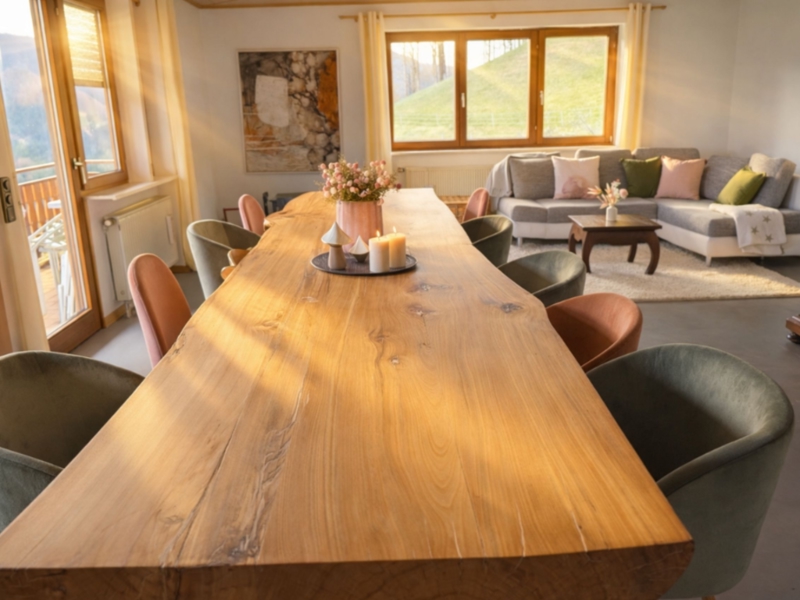 Ferienhaus Weitblick am Kirchberg Esszimmer