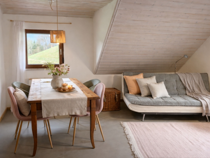 Ferienhaus Weitblick am Kirchberg Ess- und Aufenthaltsraum