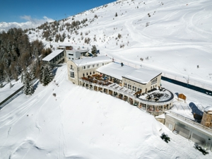 Refuge Tignousa Vue de la maison hiver
