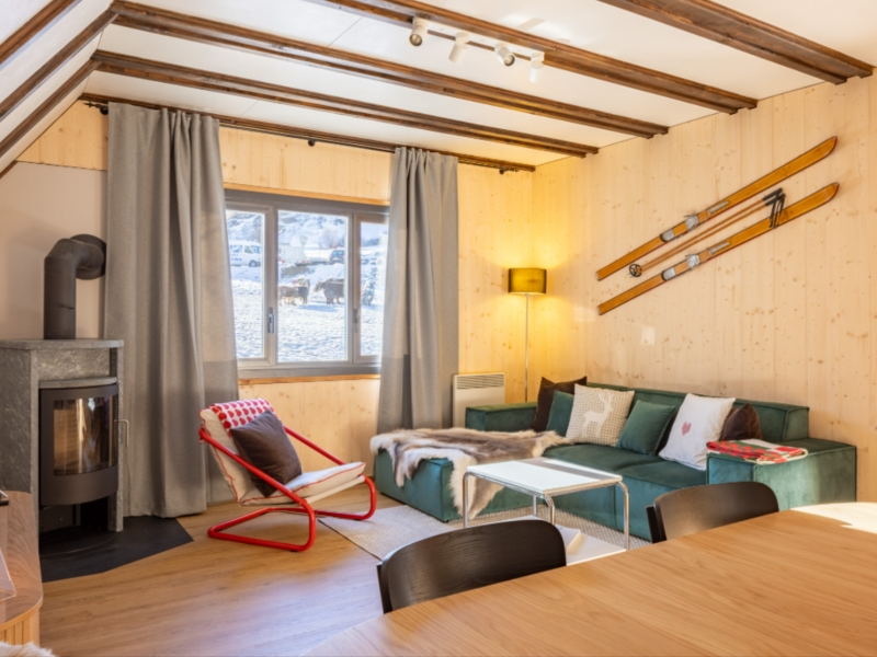 Ferienhaus The Herbert Realp Wohnzimmer
