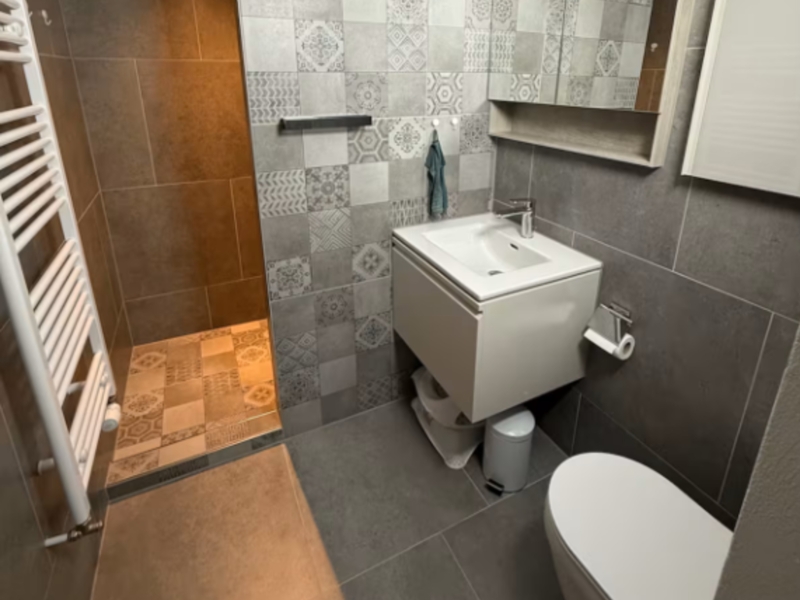 Ferienwohnungen Camischolas Badezimmer