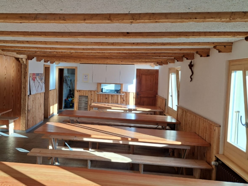Cabane Montanin Esszimmer