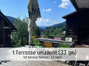 Maison de vacances Historisches Waldhaus Terrasse