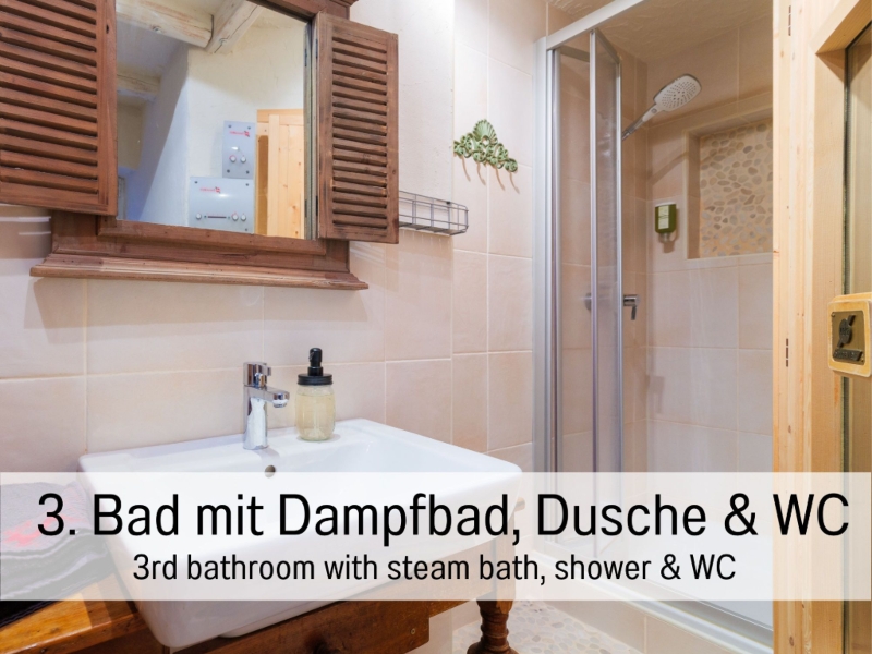 Ferienhaus Historisches Waldhaus Badezimmer