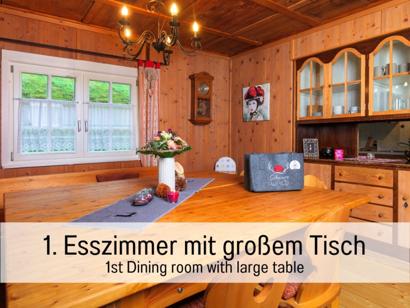 Ferienhaus Historisches Waldhaus Esszimmer