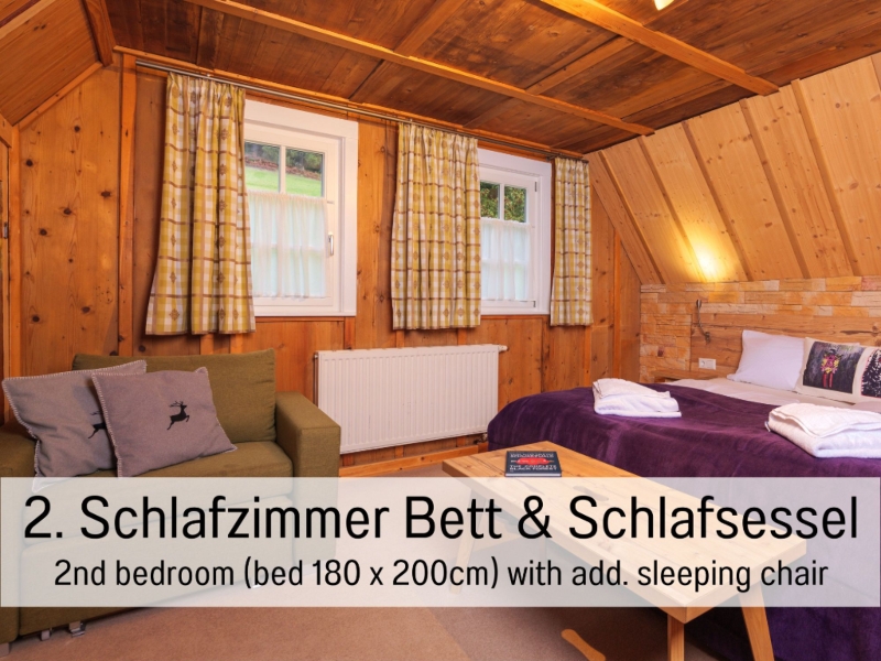Ferienhaus Historisches Waldhaus Schlafzimmer