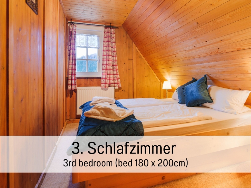 Ferienhaus Historisches Waldhaus Schlafzimmer