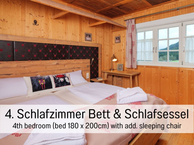 Ferienhaus Historisches Waldhaus Schlafzimmer