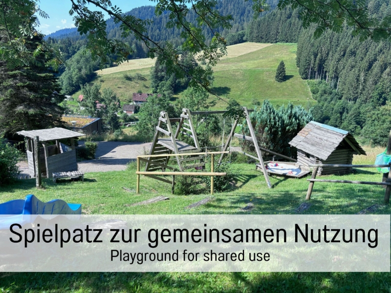 Ferienhaus Historisches Waldhaus Spielplatz