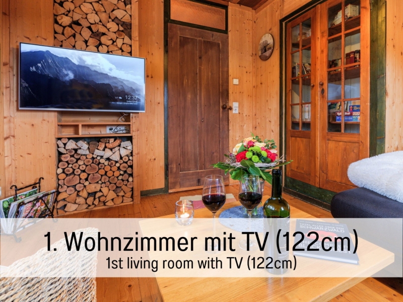 Ferienhaus Historisches Waldhaus Wohnzimmer