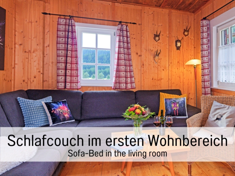 Ferienhaus Historisches Waldhaus Wohnzimmer