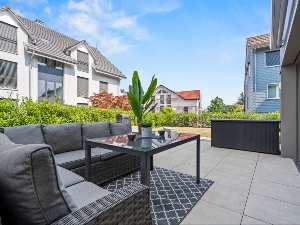 Terrasse vom Gartenapartment.