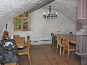 Maison de groupes Alpe Loasa Salle à manger et salon
