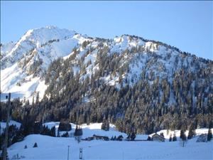 Alphütte Langboden Aussicht Winter