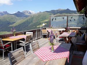 Mountain hostel Naturfreunde Terrace summer