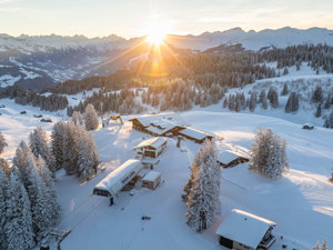 Refuge Schwänzelegg Vue de la maison hiver